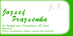 jozsef prazsenka business card